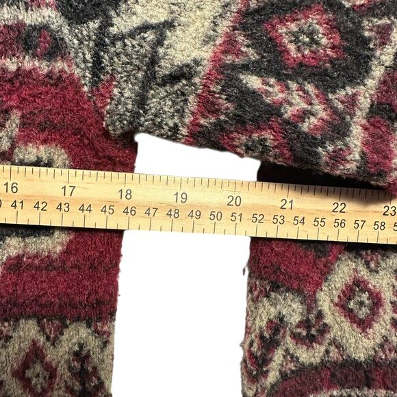 Bear Ridge Outfitters Wool Blend Fleece Full Zip Jacket Womens M Aztec Western - Picture 4 of 9